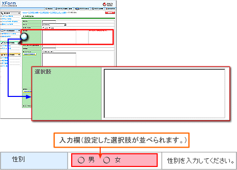 「選択肢」の編集