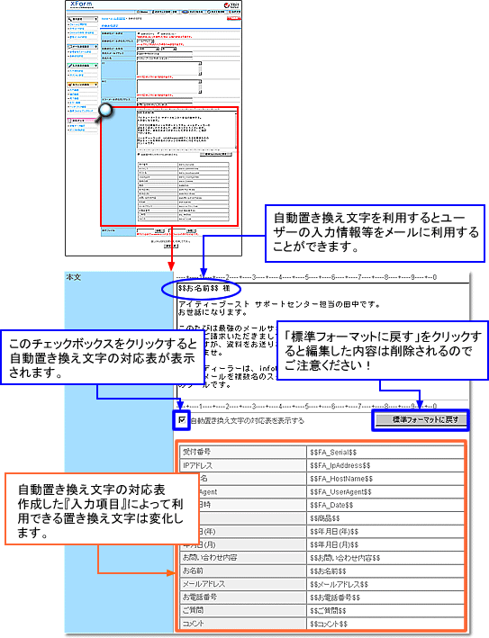 本文」を設定する。